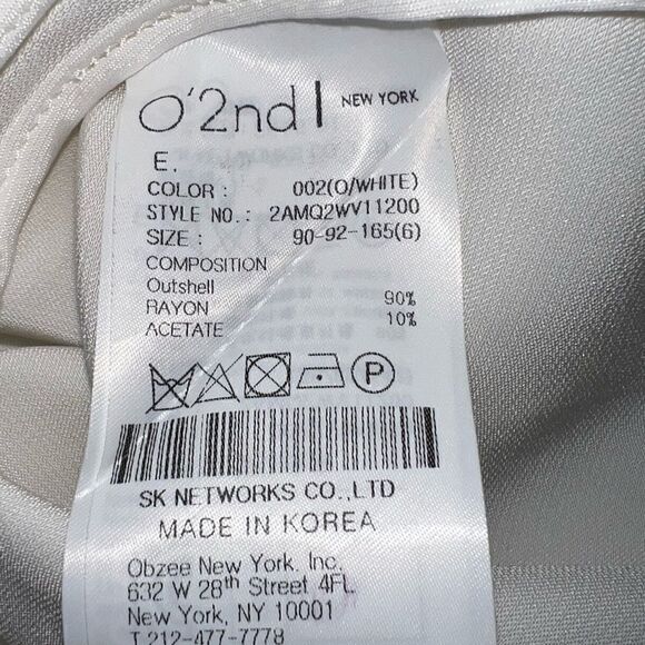 NWT O’2nd NY classic Cream Sleeveless Blazer Vest Sz 6 $670 - Picture 5 of 8